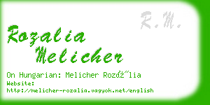 rozalia melicher business card